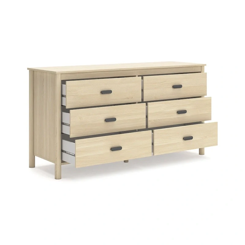 Signature Design by Ashley Cabinella Tan Panel Headboard with Dresser and Nightstand