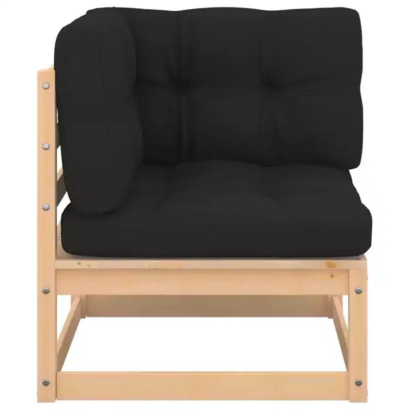 vidaXL Garden Lounge Set Solid pine wood, fabric (100% polyester)