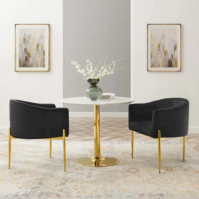 Savour Tufted Performance Velvet Accent Chairs - 2 Pack