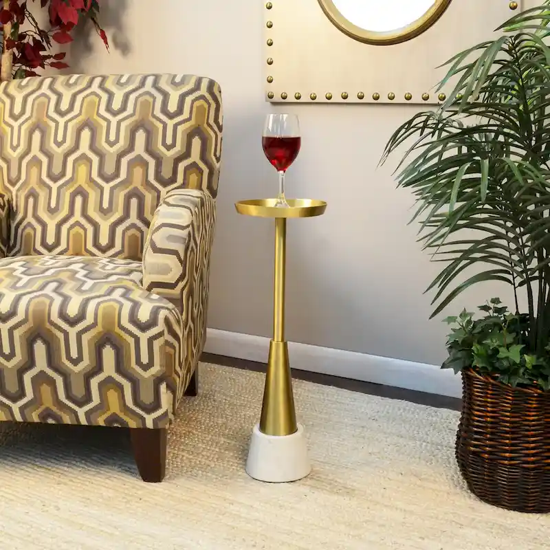Carolina Living Barclay Small Drink Table - Gold