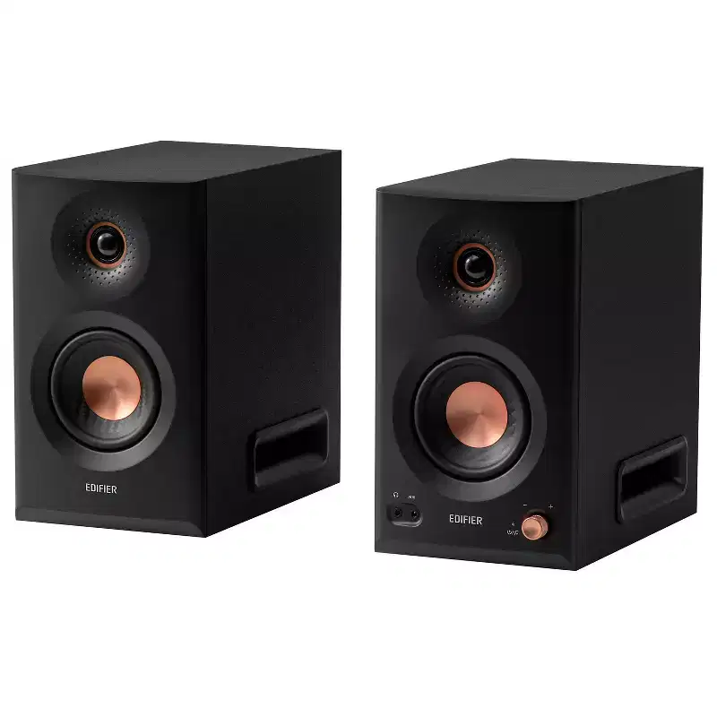 110-Watt-RMS Bluetooth MR5 Powered 2.0 Studio Monitor Speaker Set with 5-In. Woofers, Hi-Res Audio/Hi-Res Audio Wireless, Pair