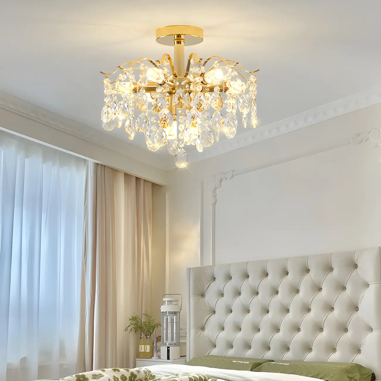Dining Room Multi-Light Crystal Water Drop Chandelier