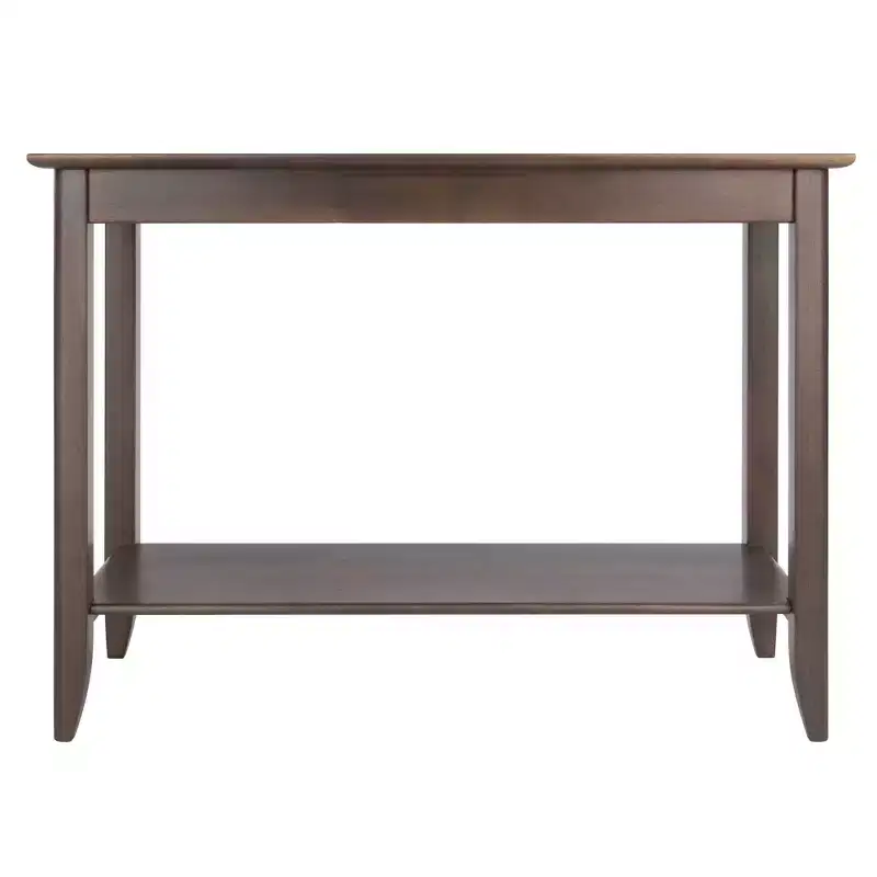 Santino Console Hall Table Oyster Gray - Winsome: Entryway Furniture with Shelf, Wood Veneer Sofa Table