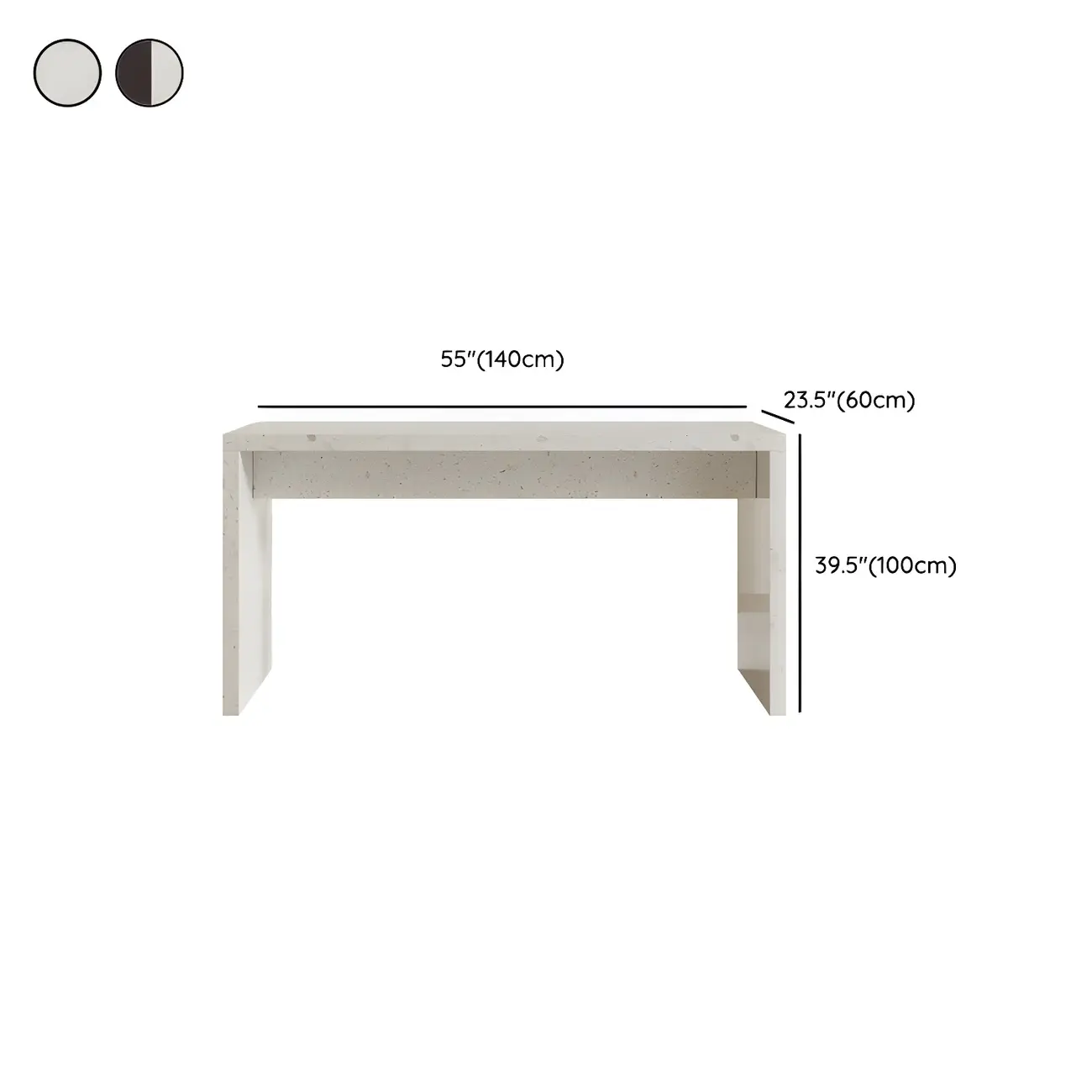 Modern White Stone Double Pedestal Bar Tables