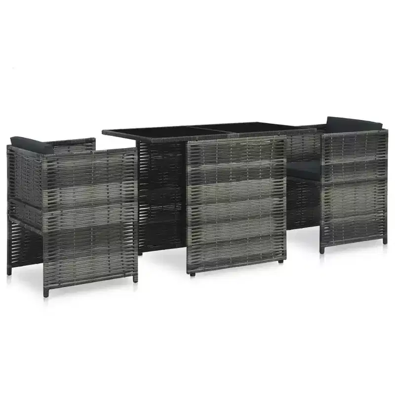 vidaXL Garden Dining Set Grey and anthracite