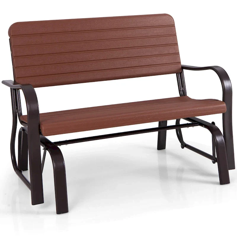 Costway Outdoor Patio Swing Porch Rocker Glider Bench Loveseat Garden