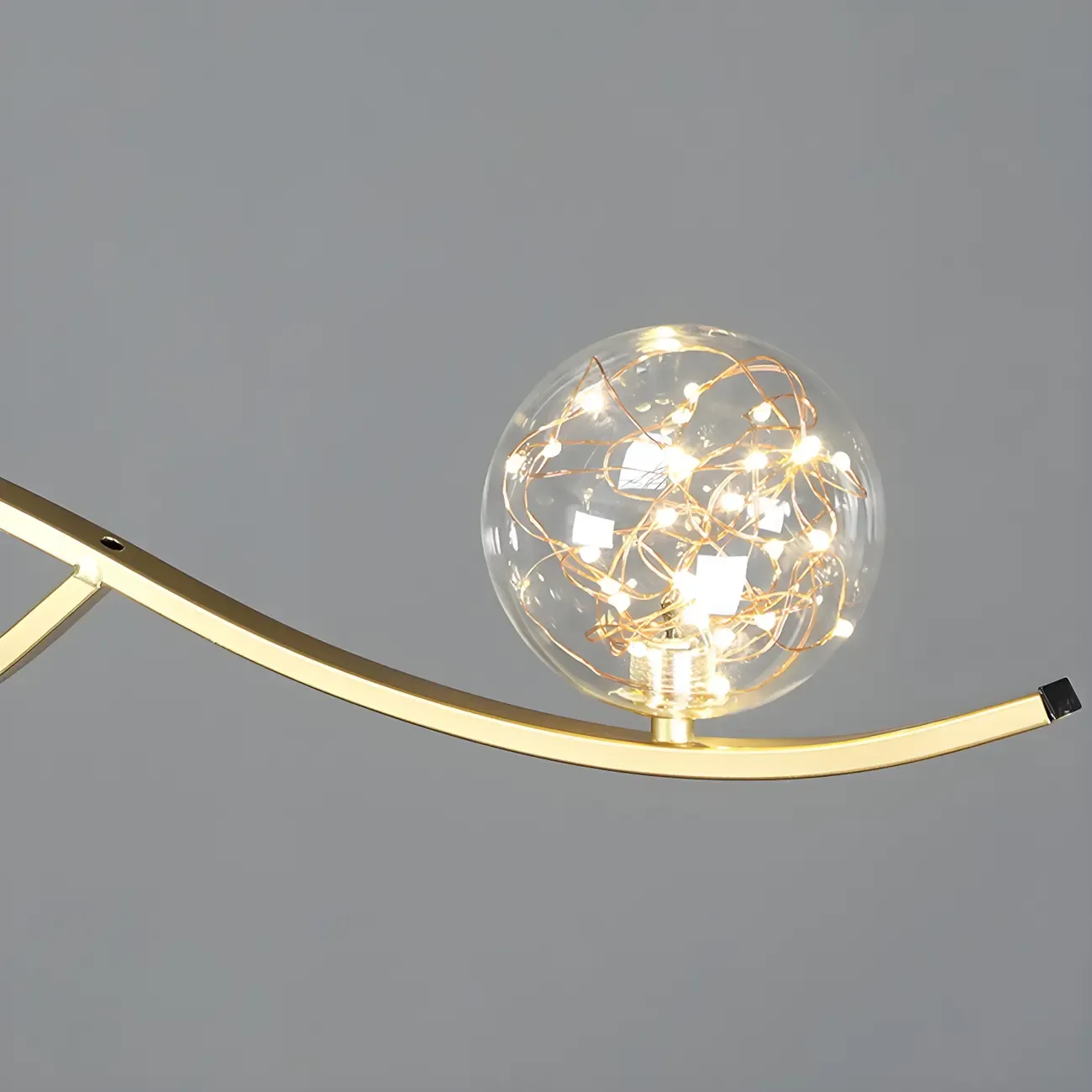 Modern Adjustable Clear Glass LED Pendant Light