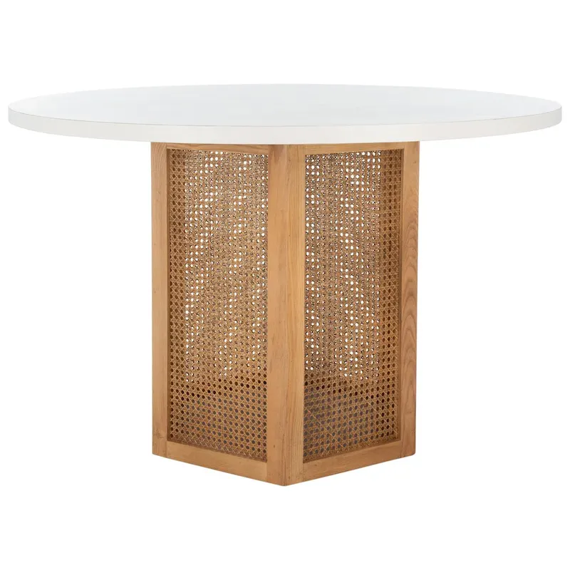 SAFAVIEH Mozell Cane Dining Table - 47.3 W x 47.3 L x 28.8 H - 47Wx47Dx29H