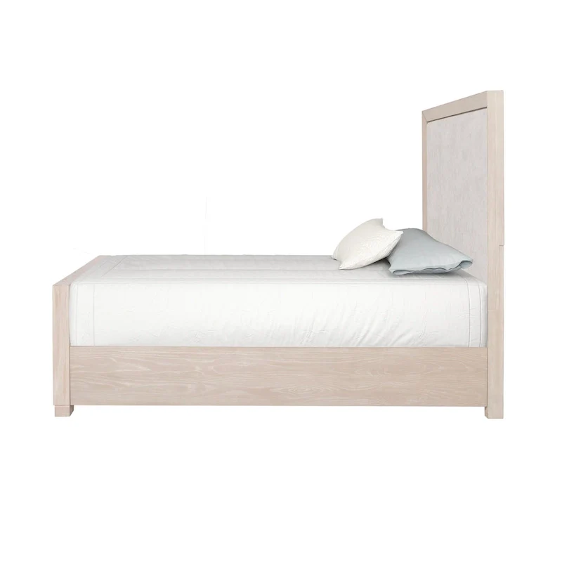 Furniture of America Durem II Modern Classic Solid Wood Fabric Panel Bed