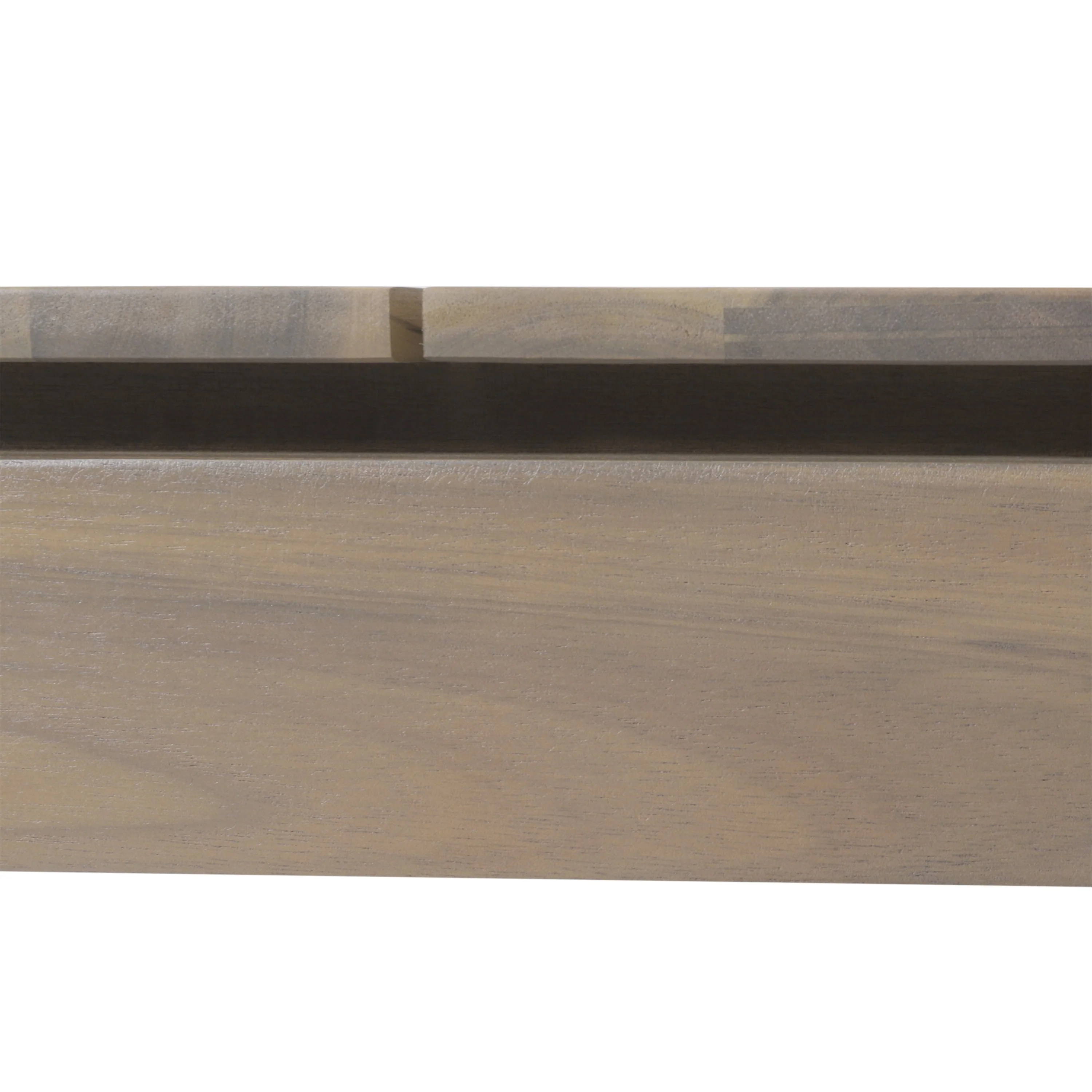 Acacia Wood 6 Seater Dining Table, Light Ash