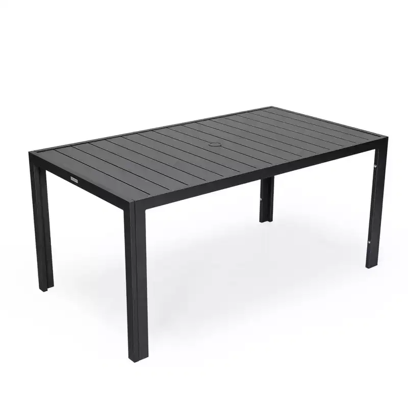 Leisuremod Chelsea Aluminum Outdoor 63 Dining Table