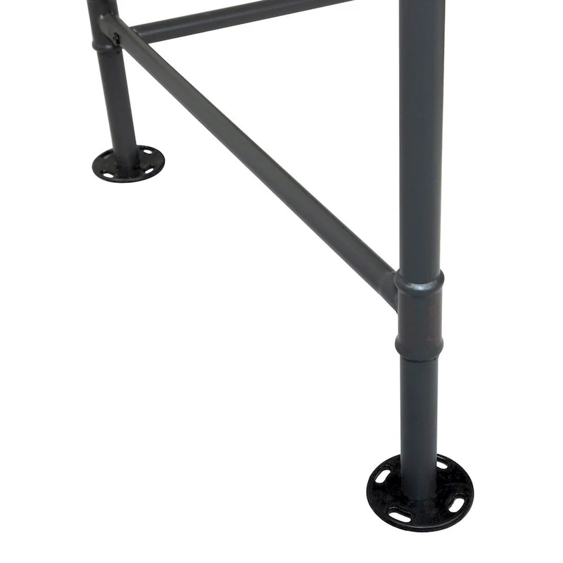 Industrial Black 47-inch Metal Computer Desk