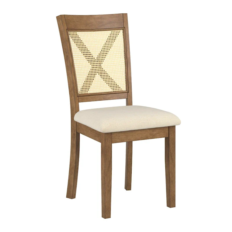 Plaga X-Back Cane Accent Dining Chair (Set of 2) by  - Dining Chair