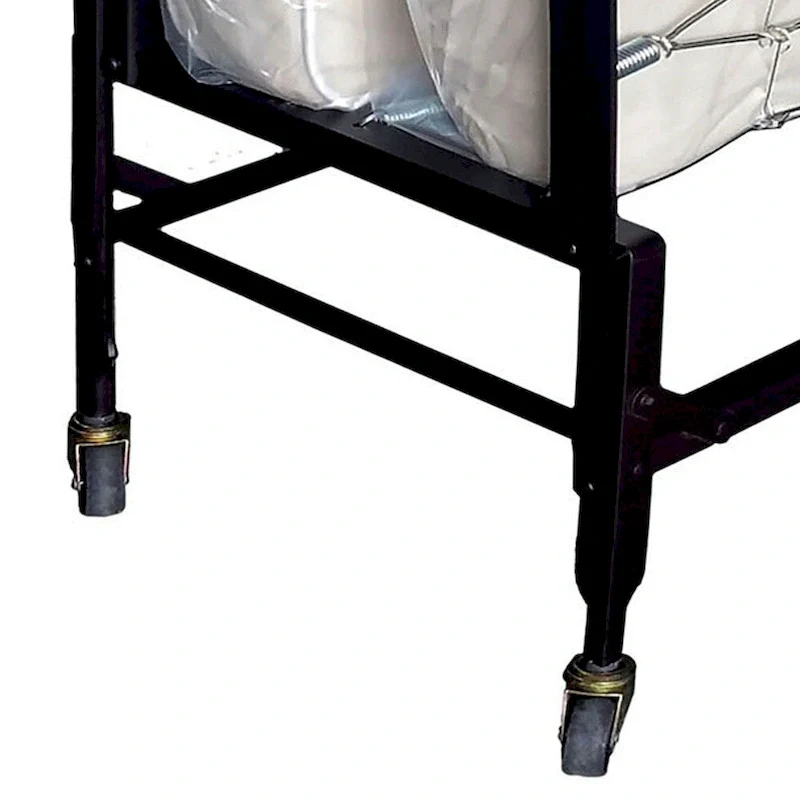 Metal Rollaway Folding Bed with 39 Inch Mattress and Casters, Black