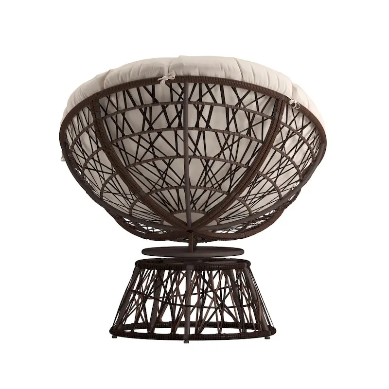 Papasan Swivel Patio Lounge Chair