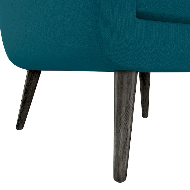 Peacock Blue Mid-Century Arm Chair