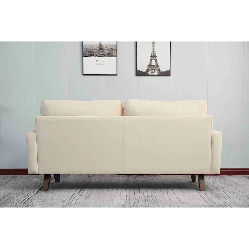 Velvet Square Arm Sofa