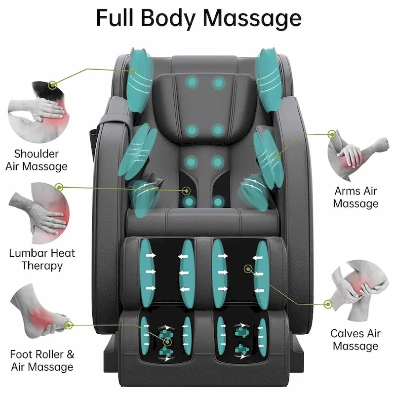 heated Full Body Massage Chair with zero gravity mode and Bluetooth music player