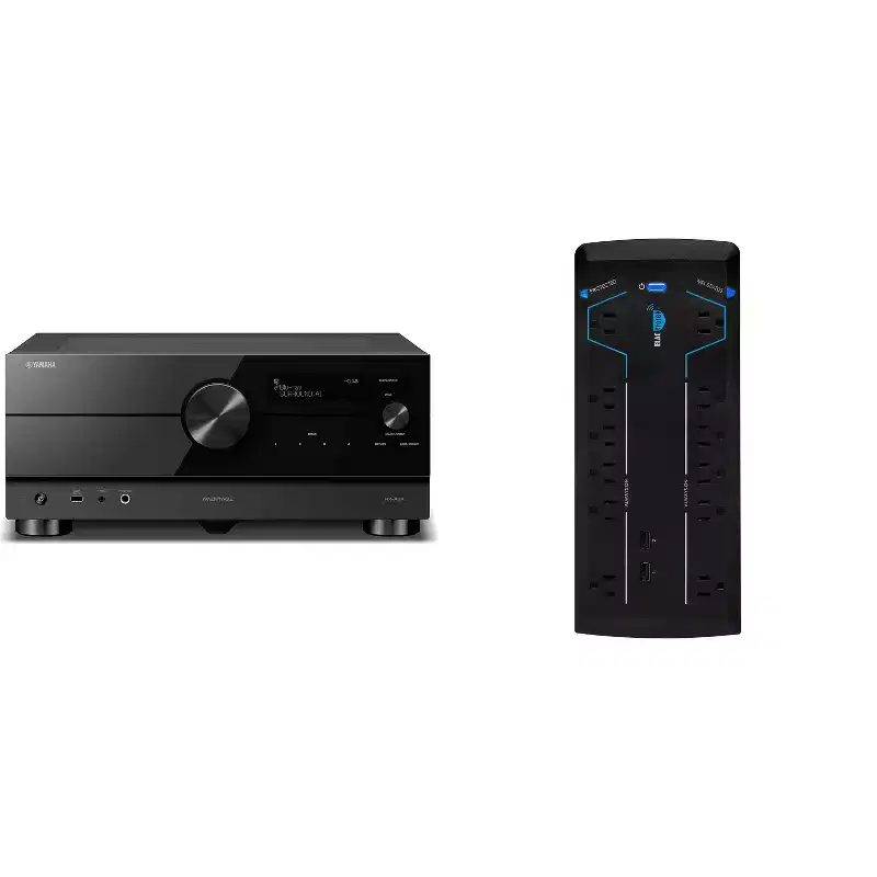 Yamaha Aventage Rx-A6a 9.2 Channel Receiver And Pb-12W 12 Outlet Smart Surge Protector