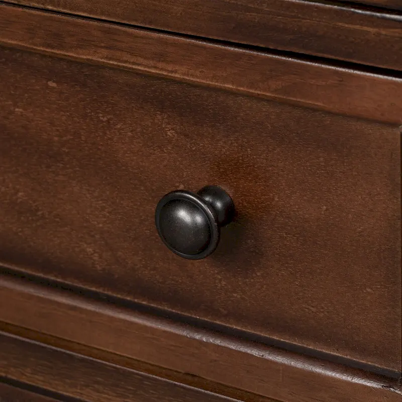 Solid Pine Wood End Table with Pull-out Tray and 3 Drawer, Easy Assembly