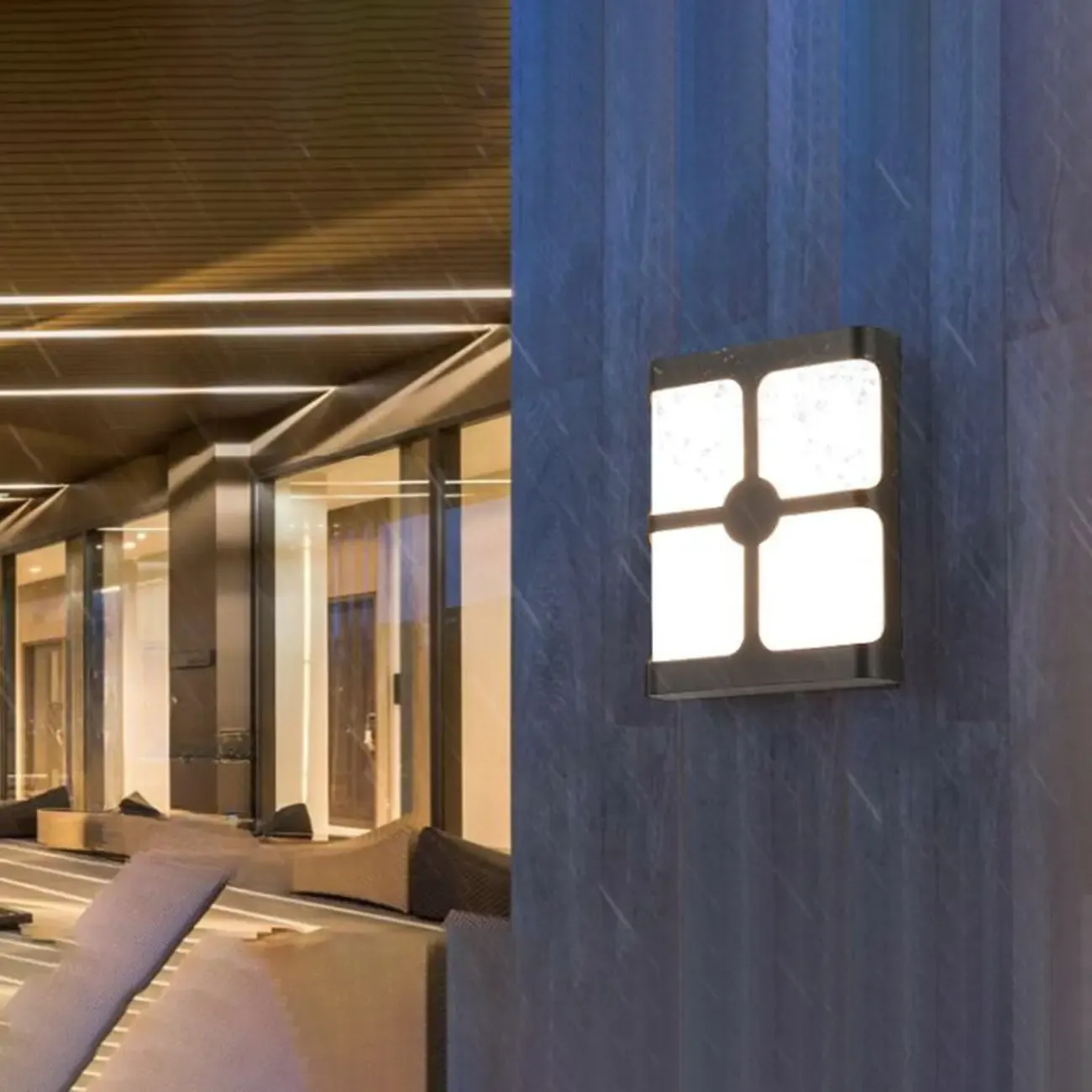 Modern Black Metal Outdoor Wall Sconce