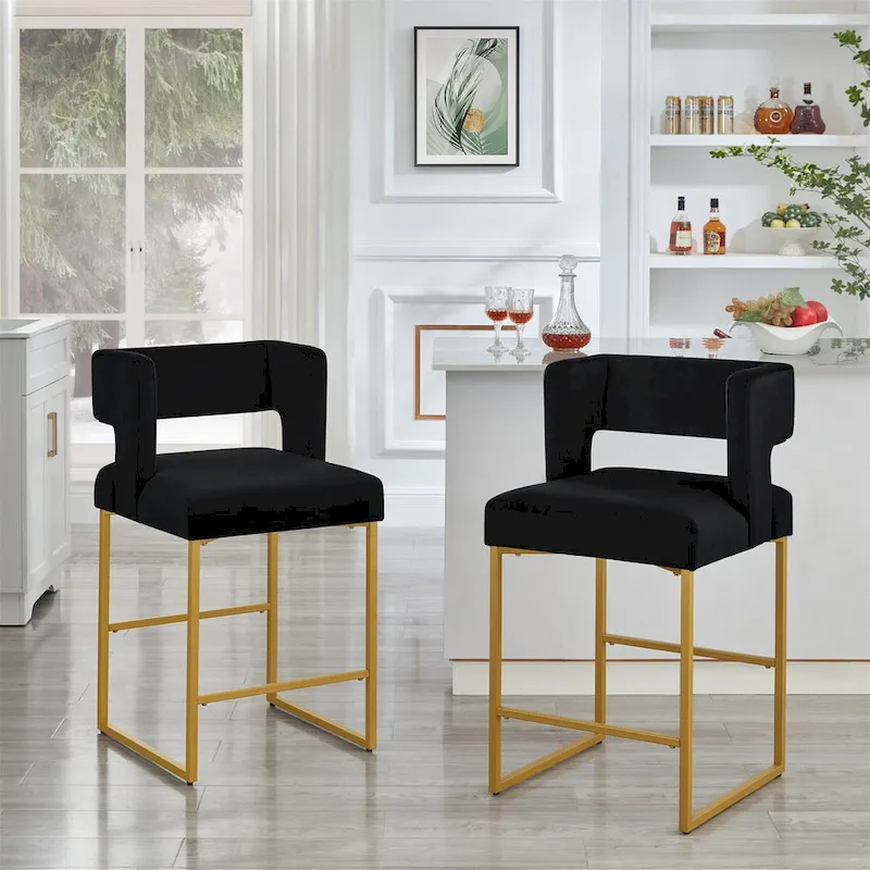 Modern Fashion Counter Height Bar Stools Set of 2