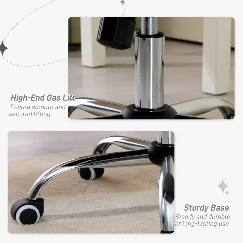 Velvet Office Chair Desk Chair with 360 Degree Swivel Wheels Adjustable Height Tilt Function