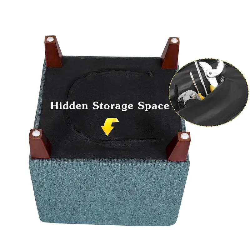 British Style Cube Ottoman Footstool