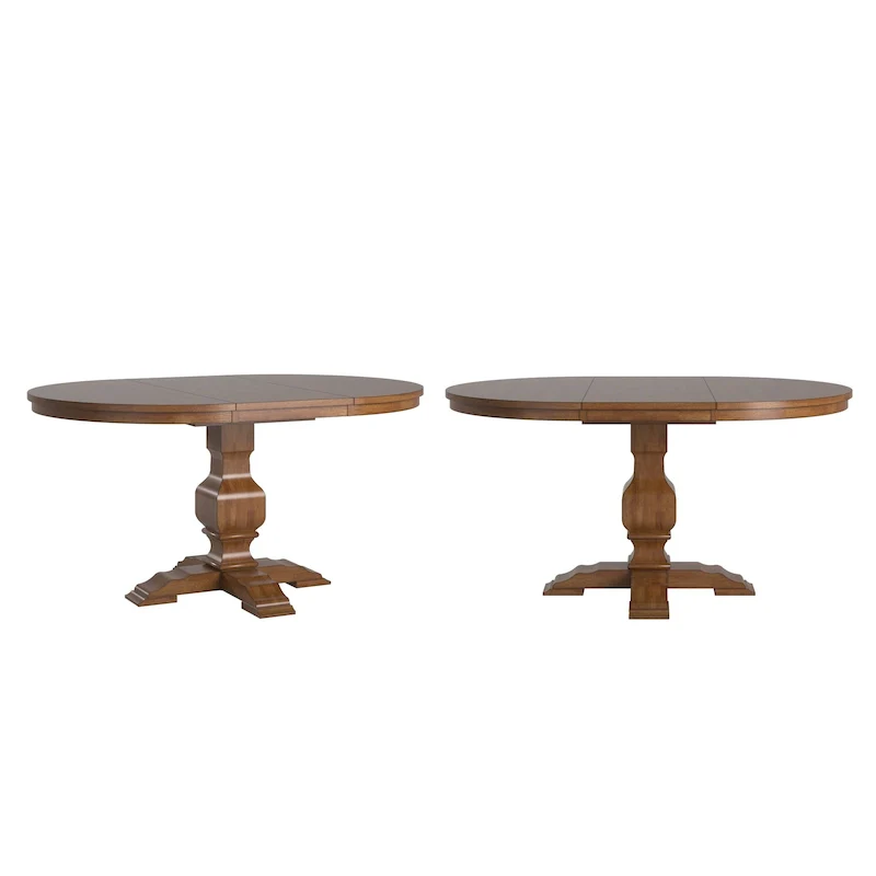 Ronda Two-Tone Oval Solid Wood Top Extending Dining Table