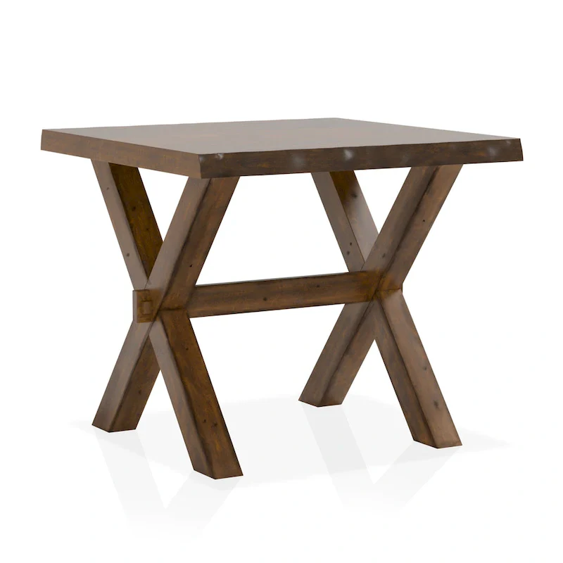Mav Transitional Walnut 24-inch Solid Wood Side Table by Furniture of America