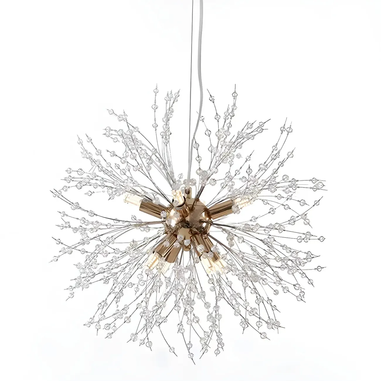 Adjustable Modern Gold Crystal Explosion Sputnik Chandelier