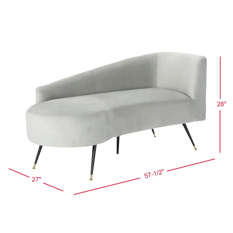 SAFAVIEH Helgrit Black/Gold Velvet Retro Glam Settee - 57.5  W x 27  D x 28  H - 58Wx27Dx28H