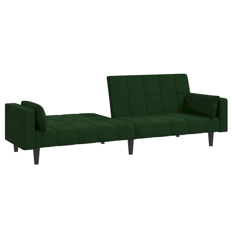 vidaXL 2-Seater Sofa Bed Upholstered Convertible Sleeper Sofa Couch Velvet - 86.6  x 33.3  x 27.2