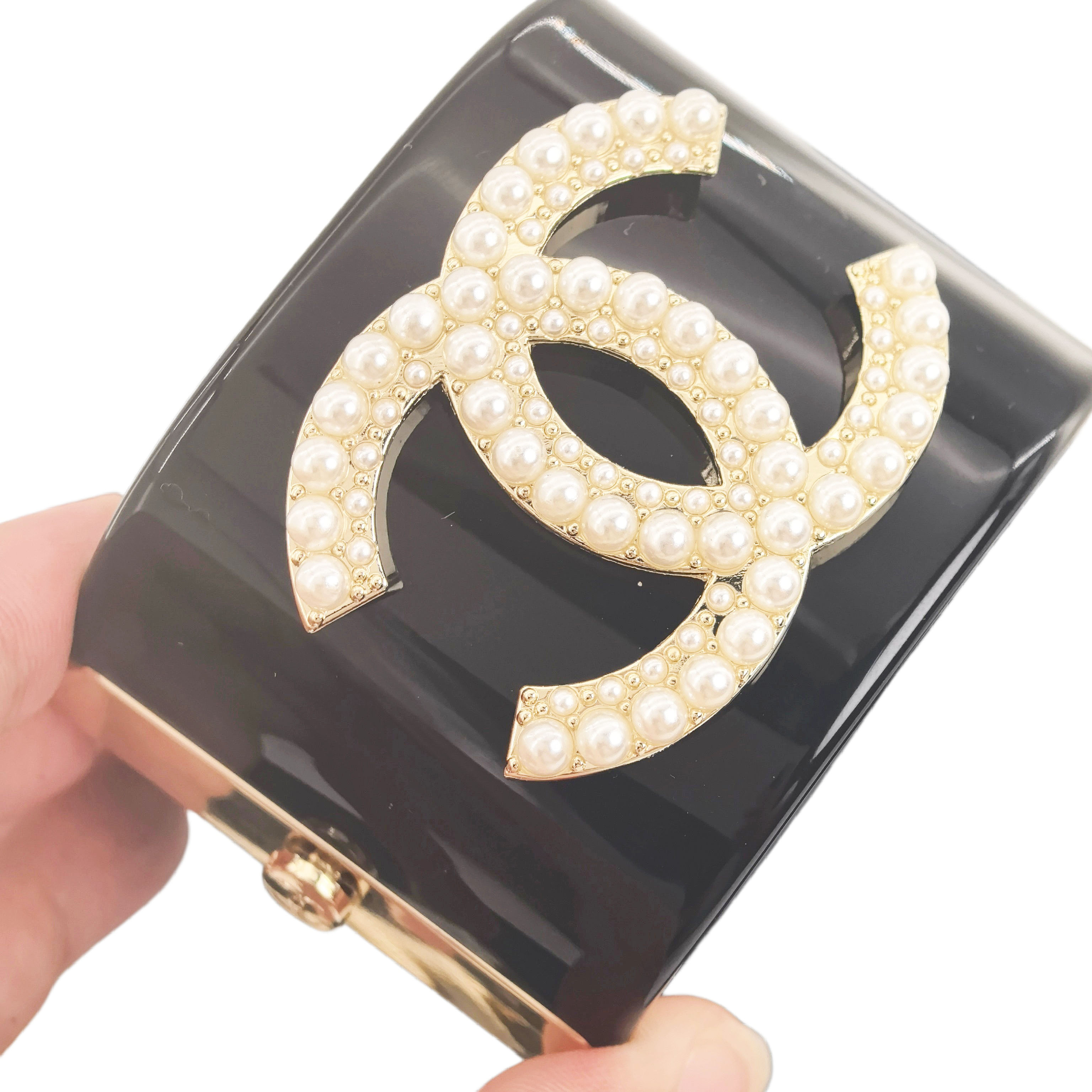 CCS068 Chanel large acrylic cuff bracelet - ccjewelryacc