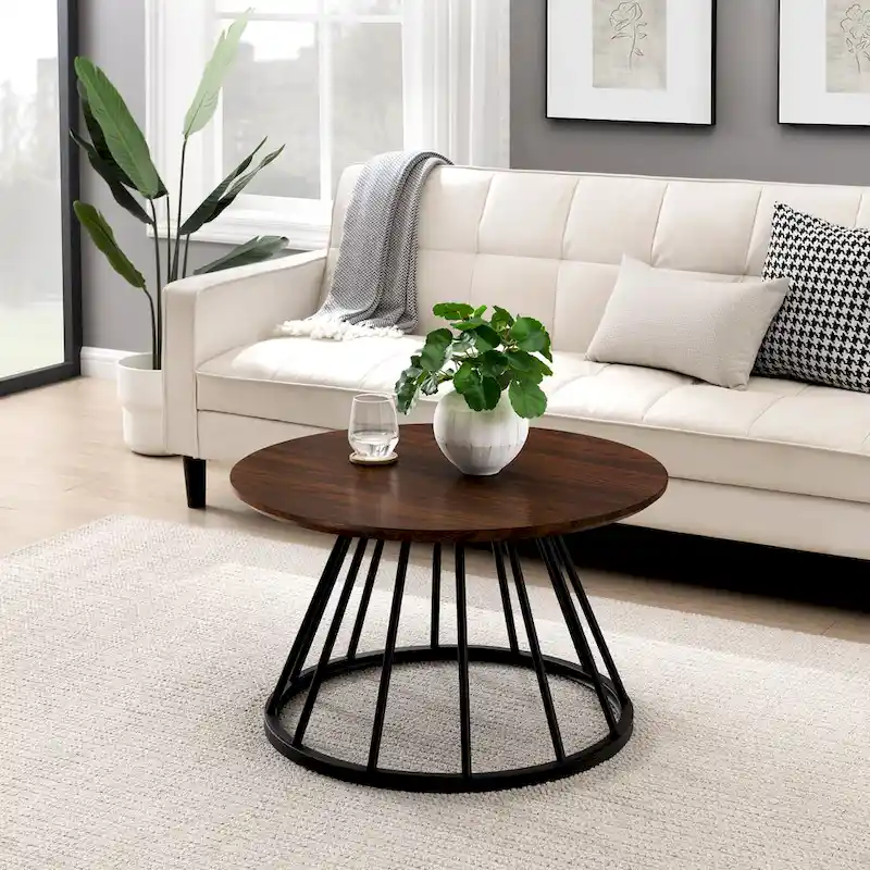 Modern 30-inch Round Coffee Table