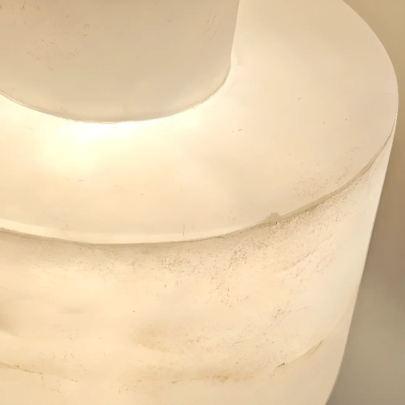 Modern Cylinder White Stone Hanging Pendant Light