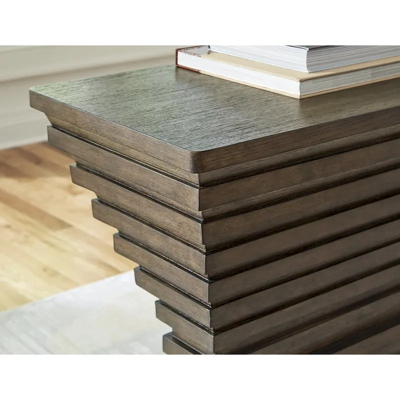 Signature Design by Ashley Hannodream Brown Sofa Table - 72  W x 18  D x 34.75  H