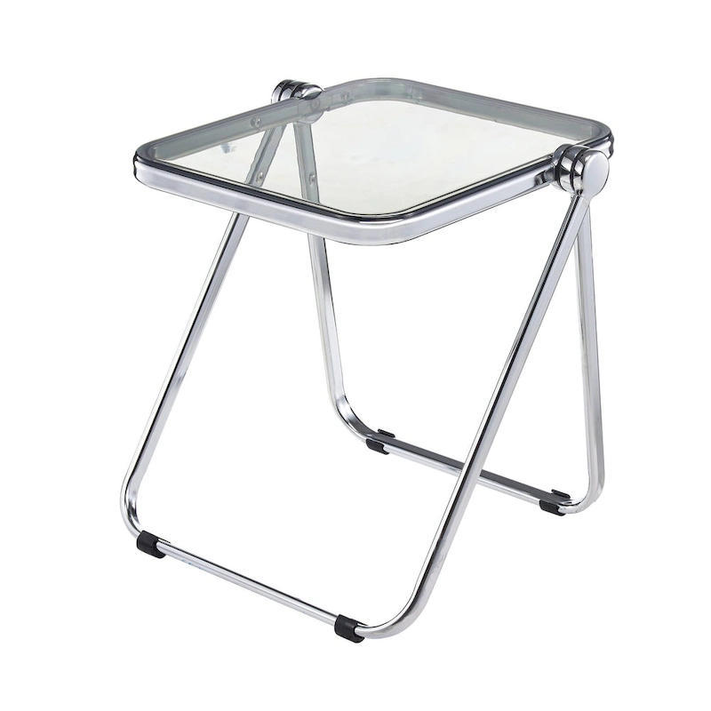 LeisureMod Lawrence Rectangular Folding Table with Aluminum Frame - 16.73