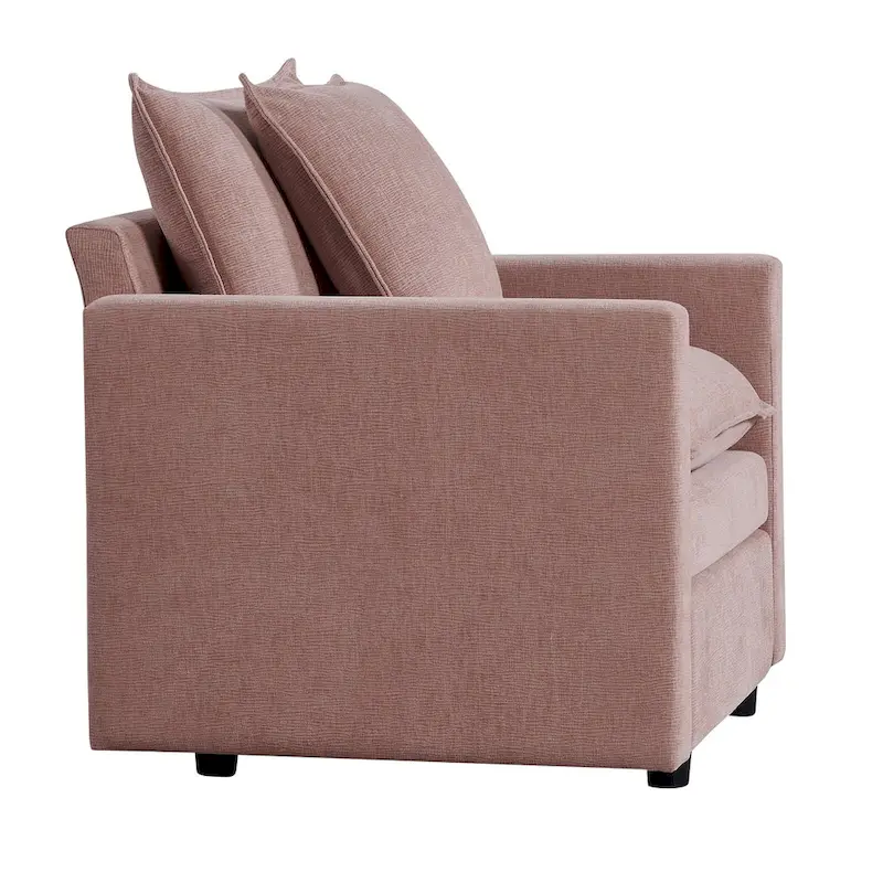 33.07  Upholstered Arm Chair with Solid Wood Frame