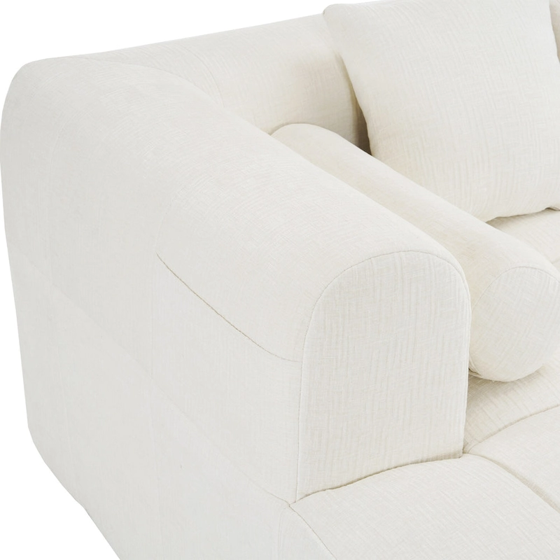 101.2 Chenille Modular Sectional Sofa with Deep Seating, Free-Combined Design and High-Density Foam Construction