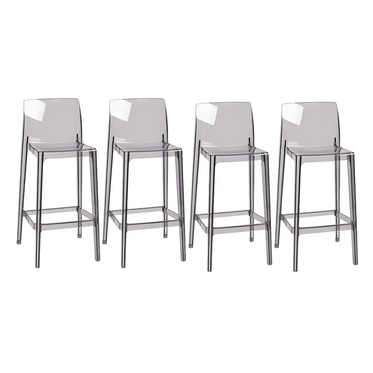 Modern Acrylic Transparent Stylish Rectangle Bar Stool