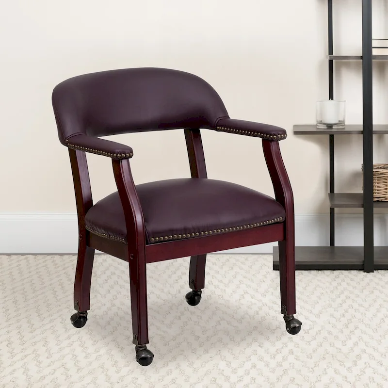 Conference Chair with Accent Nail Trim and Casters