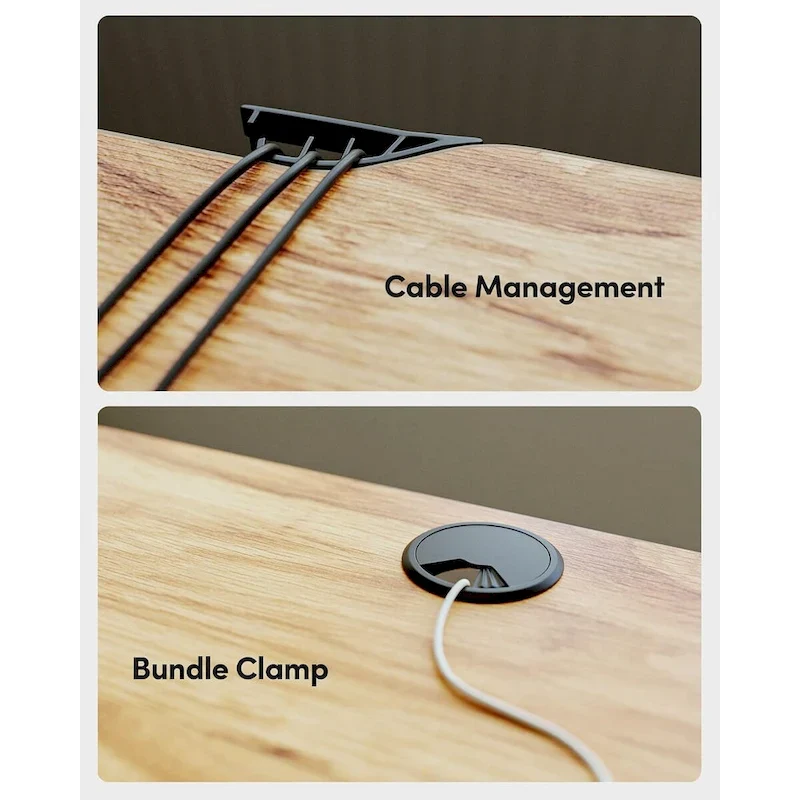 FEZIBO Standing Desk, Electric Stand up Height Adjustable Home Office Table, Sit Stand Desk with Splice Board