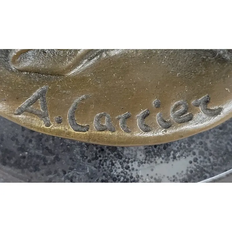 La Liseuse By Carrier Belleuse - Bronze Sculpture Of A Woman Holding A Book