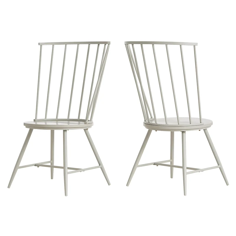 Truman High Back Metal and Wood Spindle Dining Chair (Set of 2) by iNSPIRE Q Modern