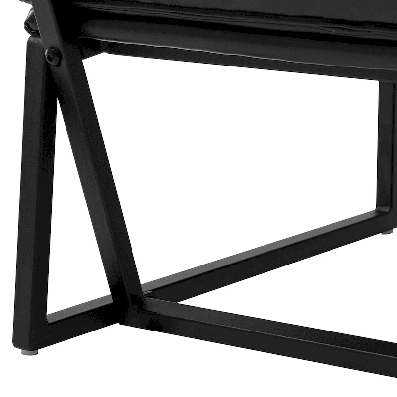 Glitzhome 30.25H Modern Soft PU Leather Armless Accent Chair