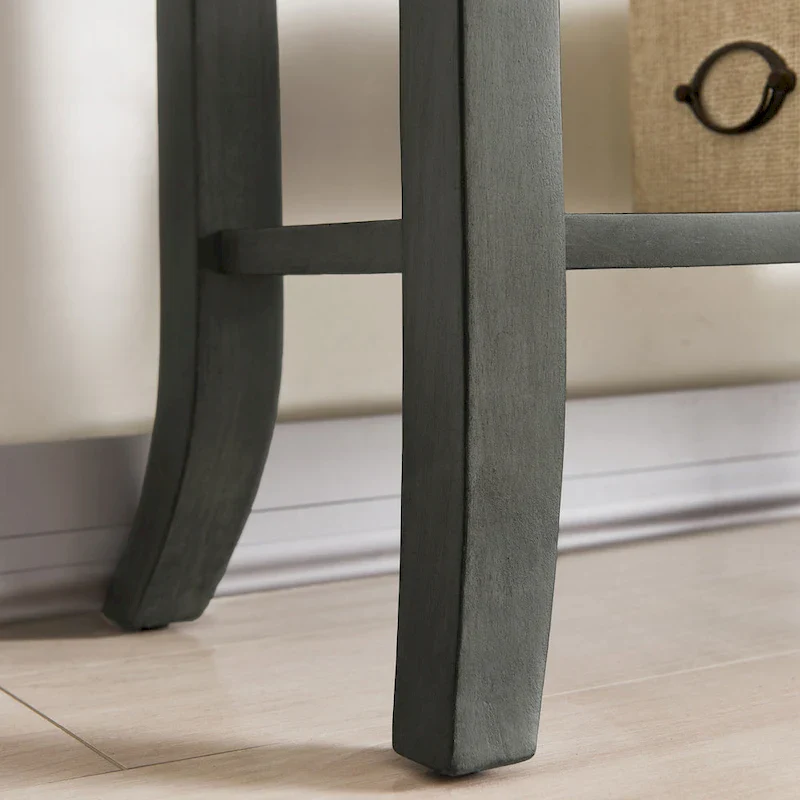 Smoke Gray Console Hall Stand with Drawer