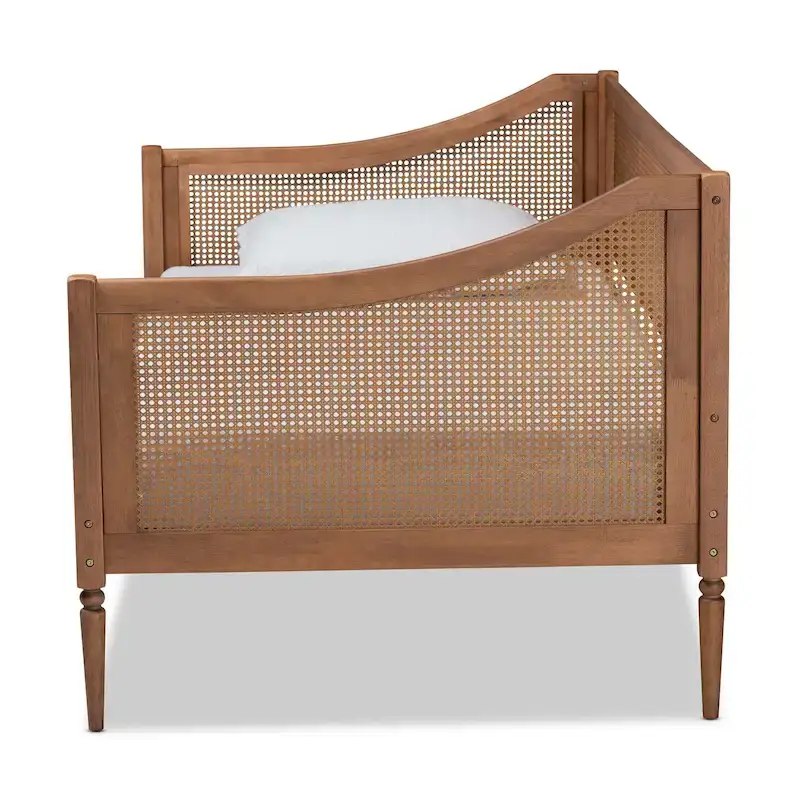 Ogden Mid-Century Modern Synthetic Rattan Daybed-Twin