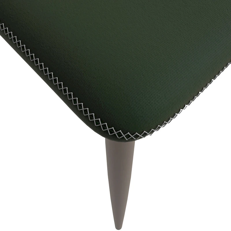 Mosaic Modern Upholstered Fabric Dining Chair with Metal Legs by LeisureMod