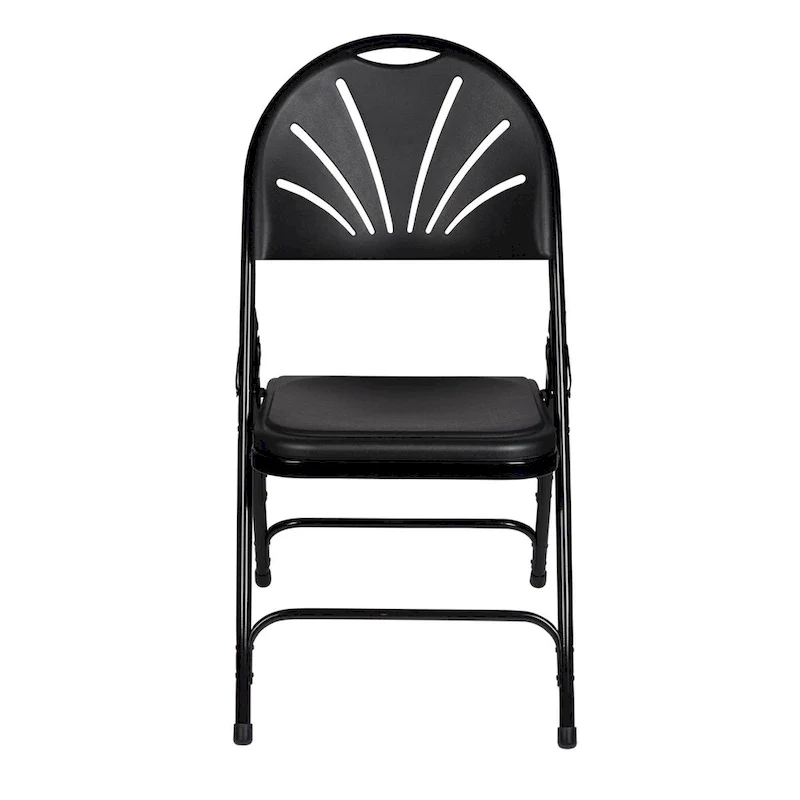 Hampden Furnishings Lusitano Collection Fan Back Folding Chair, Pack of 4